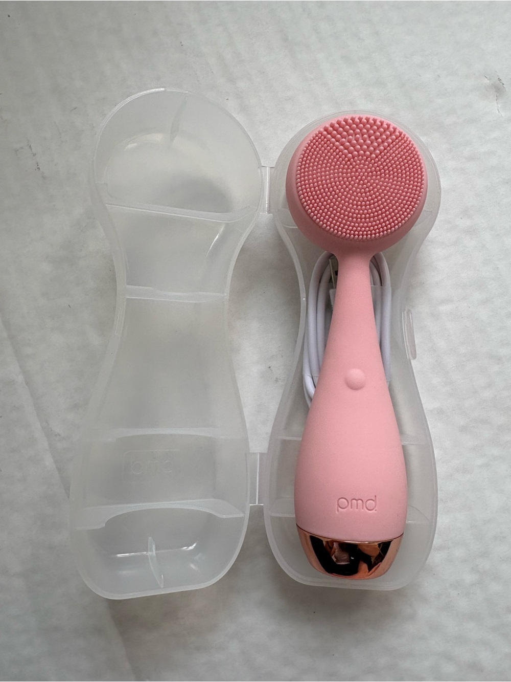 PMD Clean Pro RQ Cleansing Beauty Tool Blush Pink Rose Quartz Toning Heat